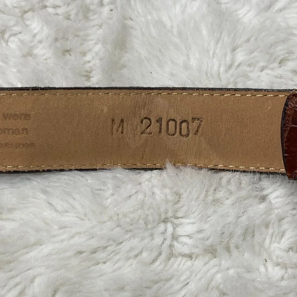 Brighton Museum Women's Brown Leather Rhinestone Belt Size Medium